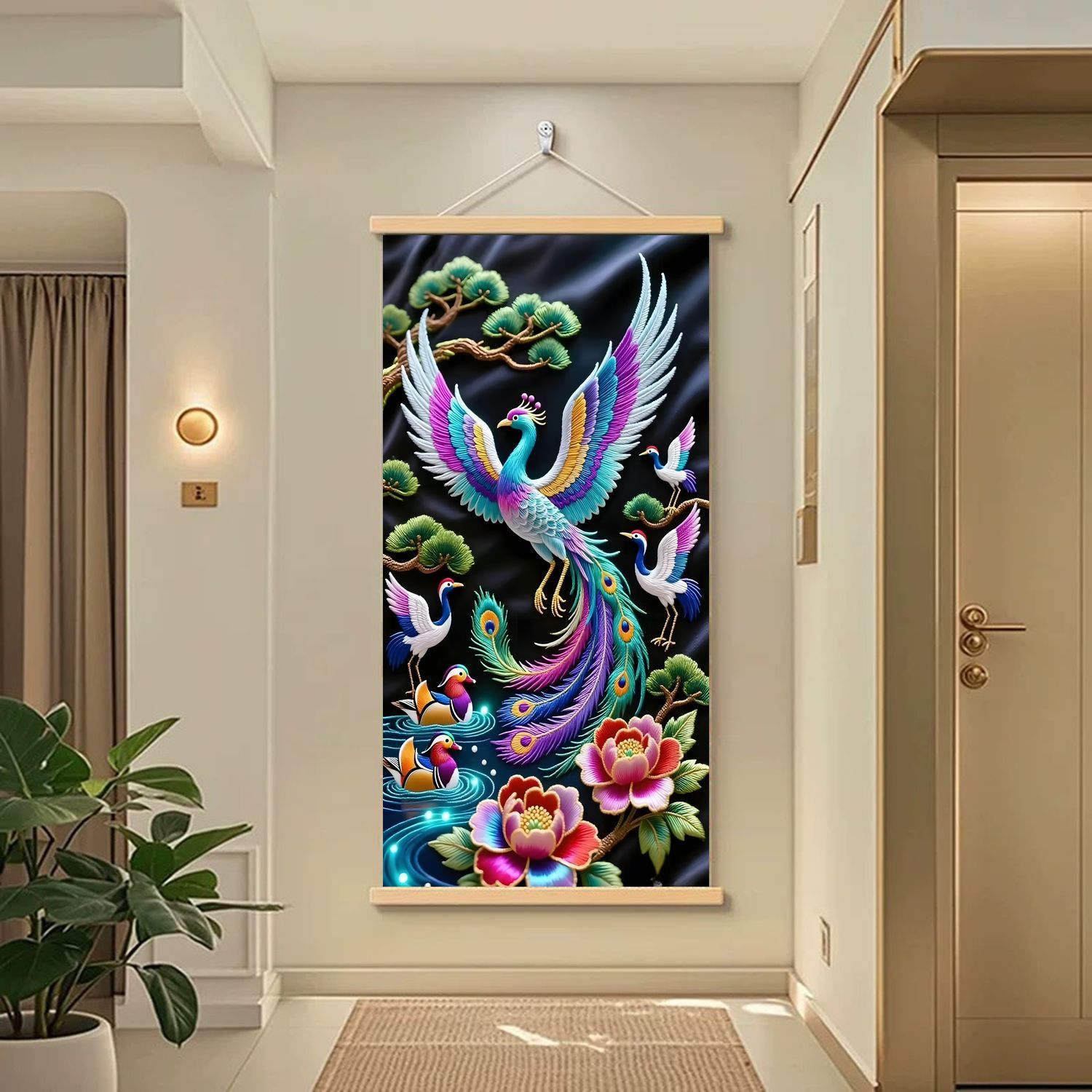 Silk Embroidery Decorative Scroll - Image 3