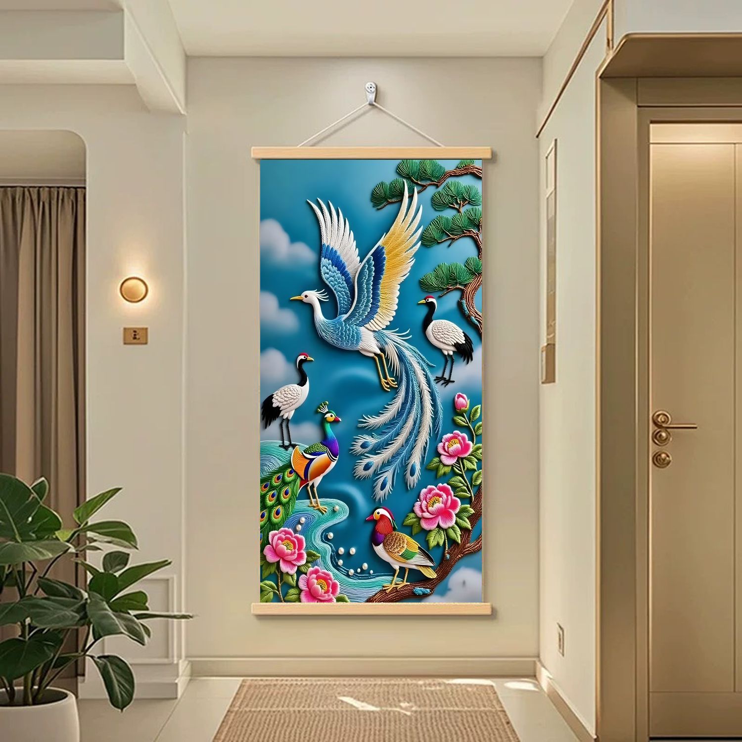 Silk Embroidery Decorative Scroll - Image 5